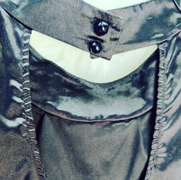 SILKY *M* OPEN Keyhole back CLASSY Cocktail Little Black Dress - Picture 2 of 8